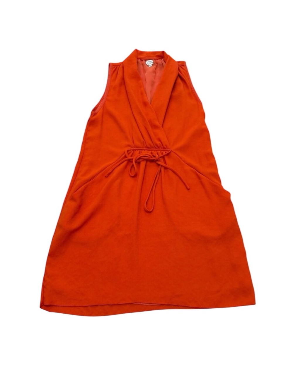 Womenโs Wilfred Orange Sleeveless Wrap-Style Dress 2010s